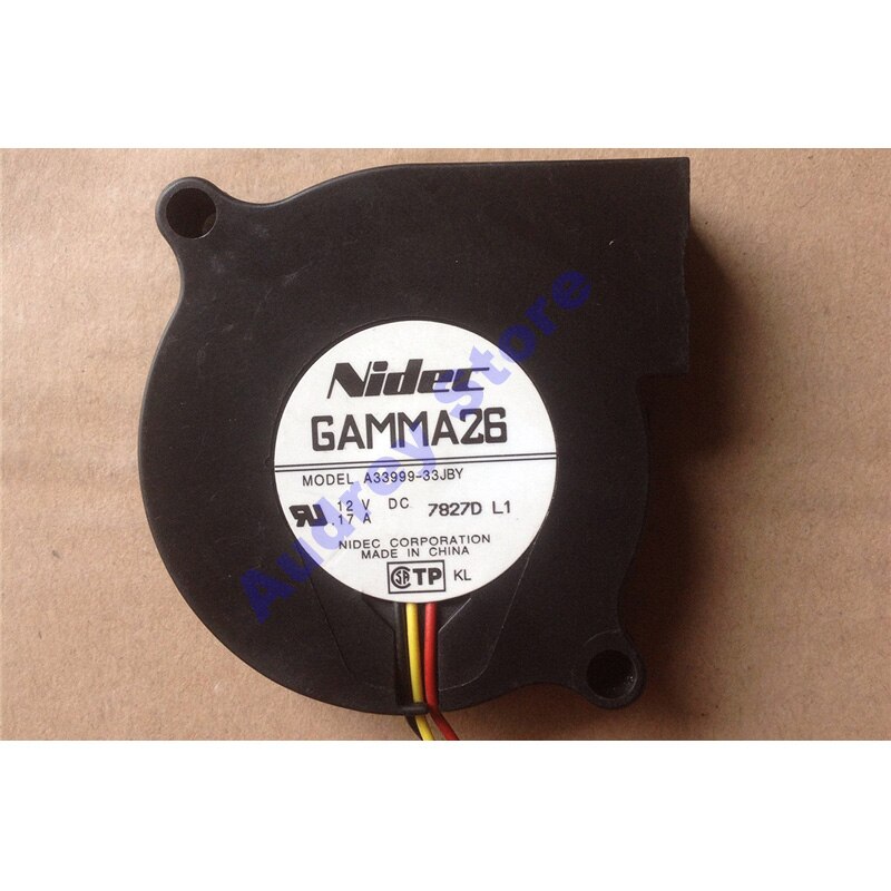 NIDEC GAMMA26 A33999-33JBY 5015 12V 0.17A 2.04W Double ball bearing turbofan air blower