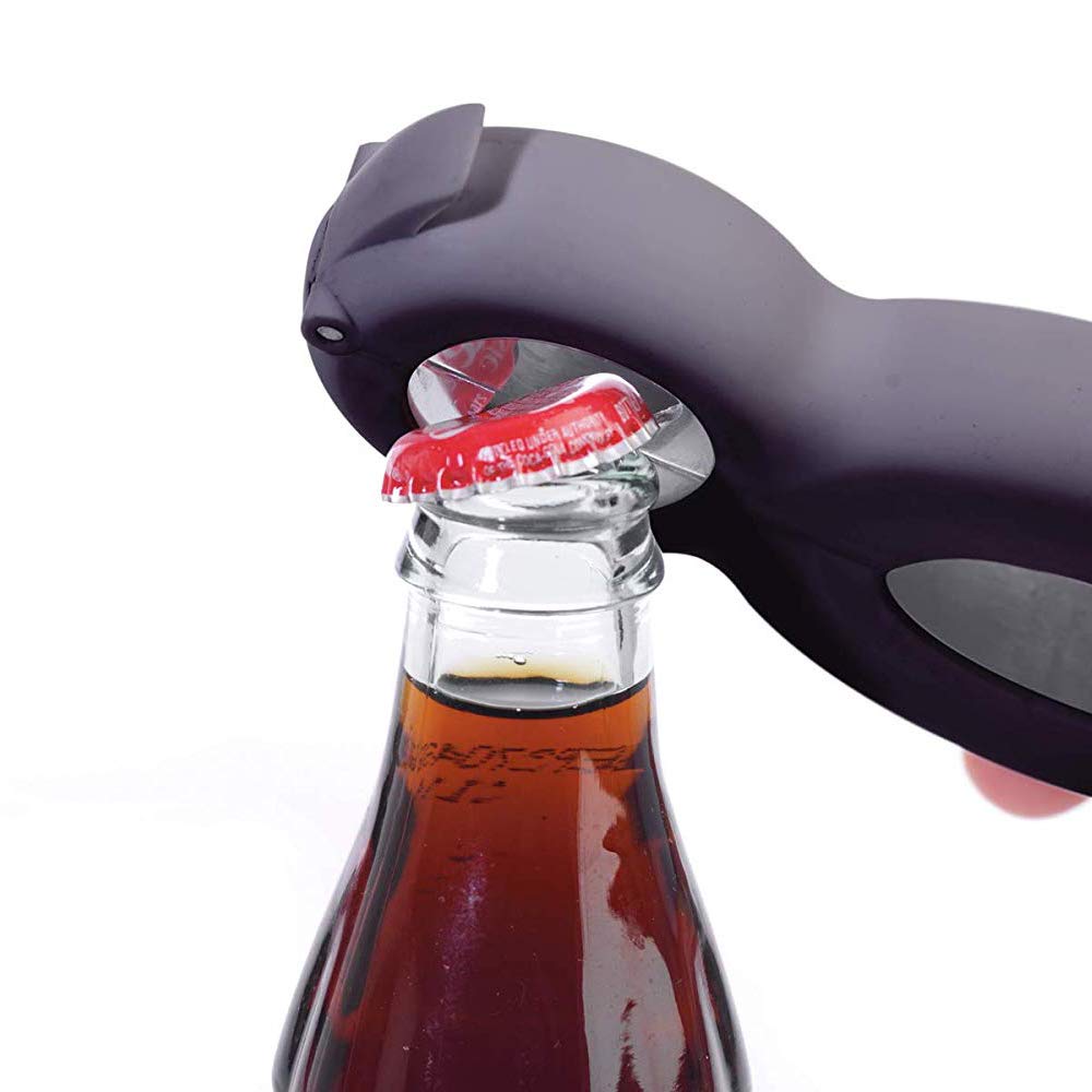 6-In-1 Multi Opener Jar Fles Blikopener Tas Opener Keuken Tool Deksel Twist Off Seal Grijper remover Soda Fles Cap Openers