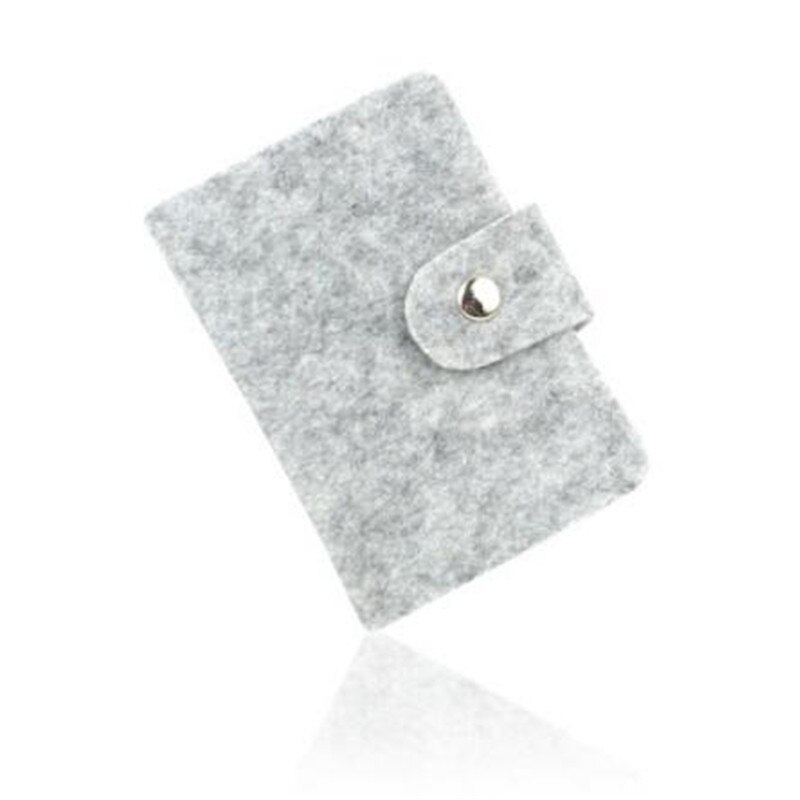 24 Slots Vintage Vrouwen Mannen Id Credit Card Knop Case Wallet Organizer Visitekaartje Id Houder portemonnee: GRAY