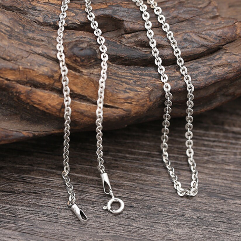 Puur Zilver 2.5Mm Dikke Kruis Ketting Vrouwen Mannen S925 Sterling Zilveren Ronde Wafer Cross Ketting Sieraden Accessoire
