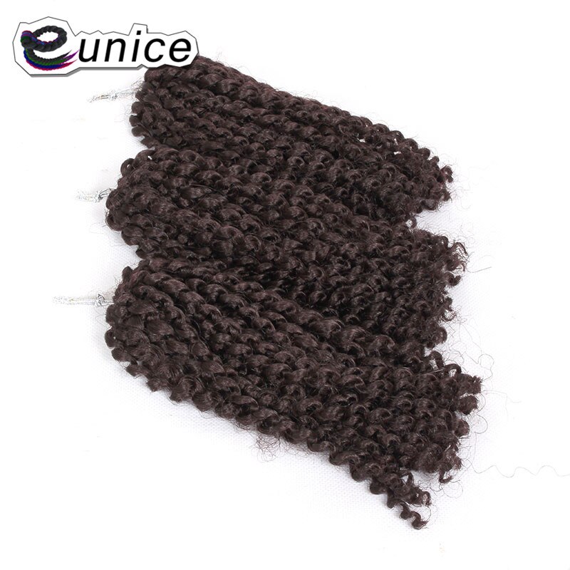 Eunice Hair 3strands/pack Mali Bob Crochet Braids Hair 8 inch Bohemian Style ombre 1B/#30 KINKY Curly Synthetic Braiding Hair: #4
