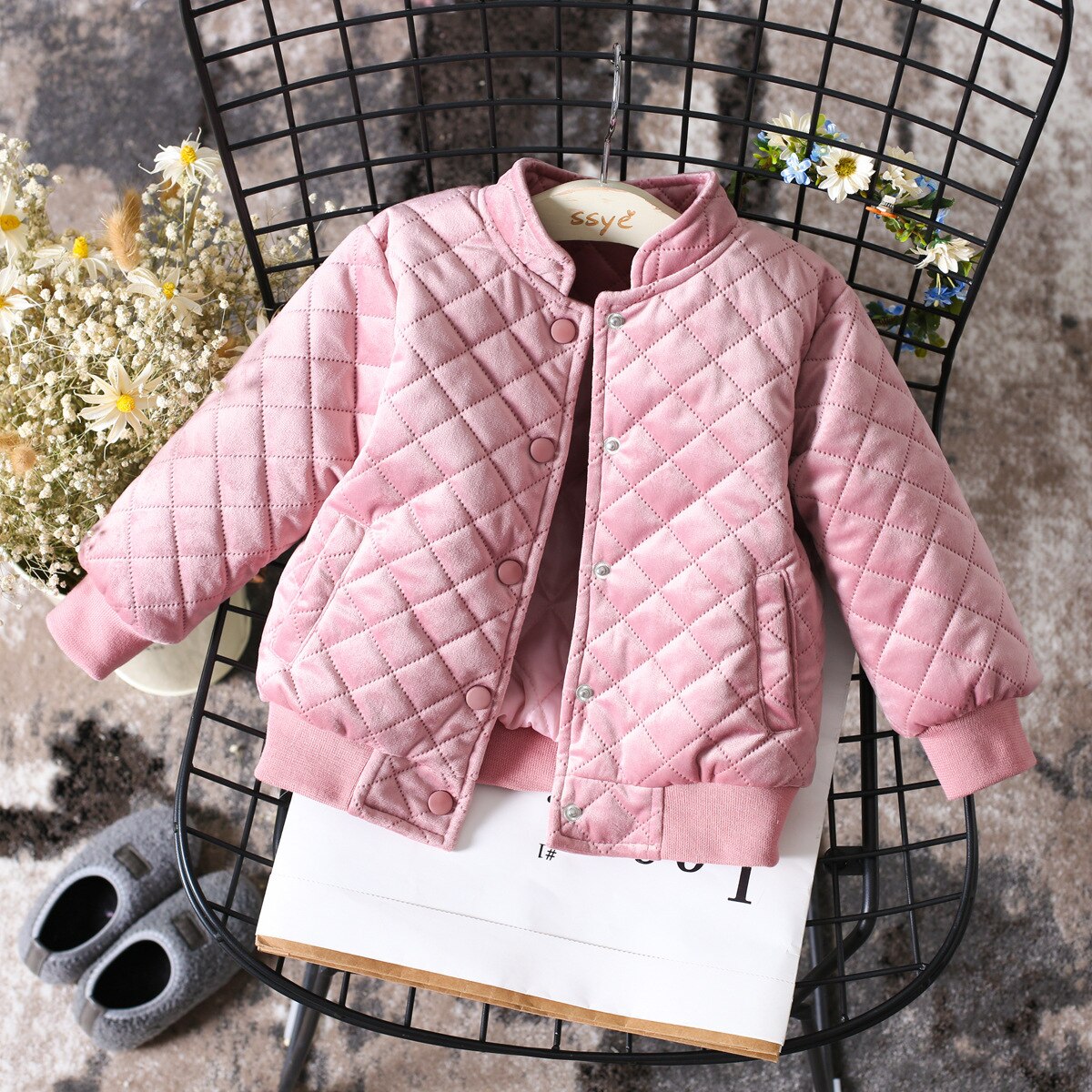 Children Winter Jacket Girl Winter Coat Kids Warm Thick Pink Coats