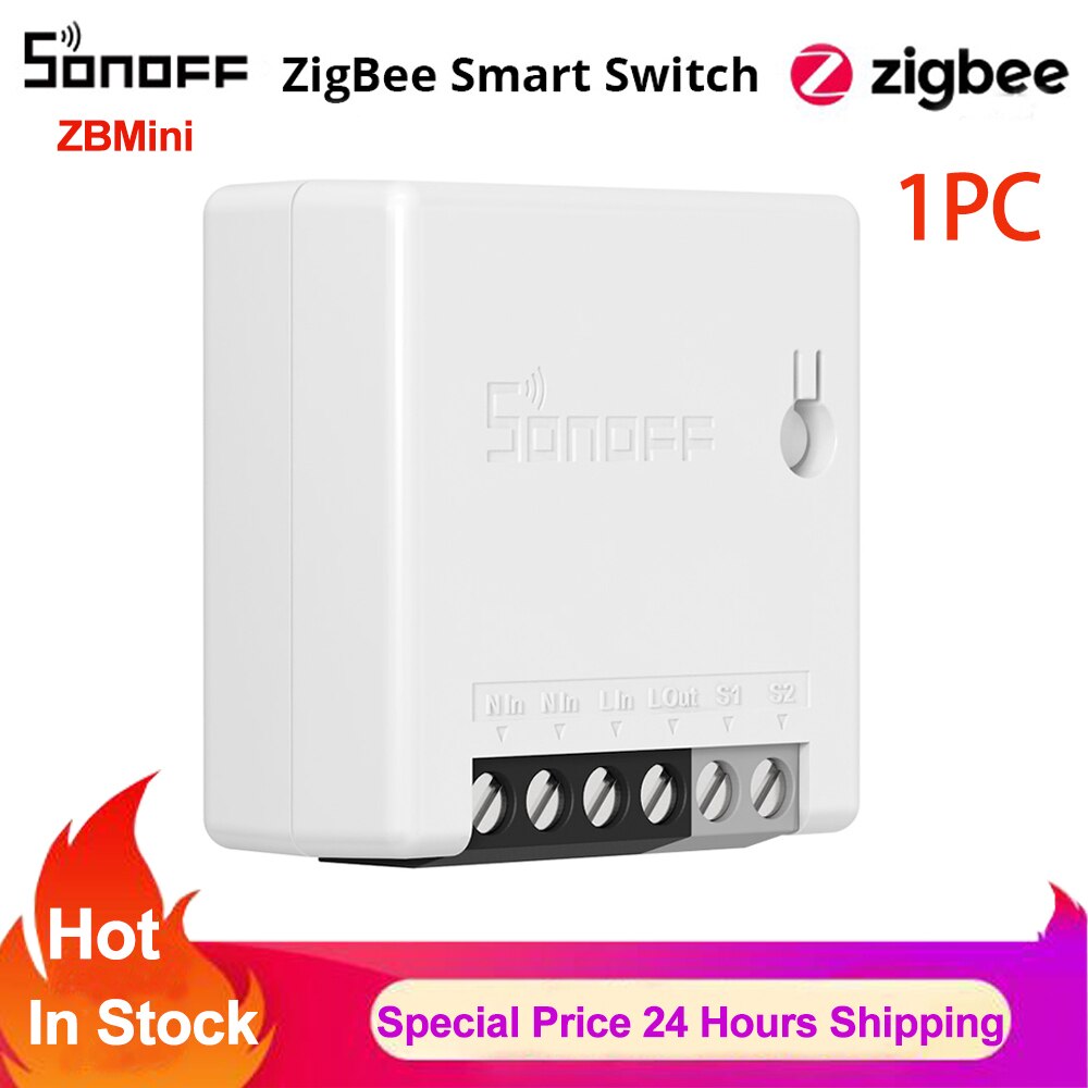 Sonoff zigbee zbmini diy smart switch relæ breaker smart home modul mini tovejs switch stemmestyring via ewelink alexa google: Sonoff zbmini 1pc