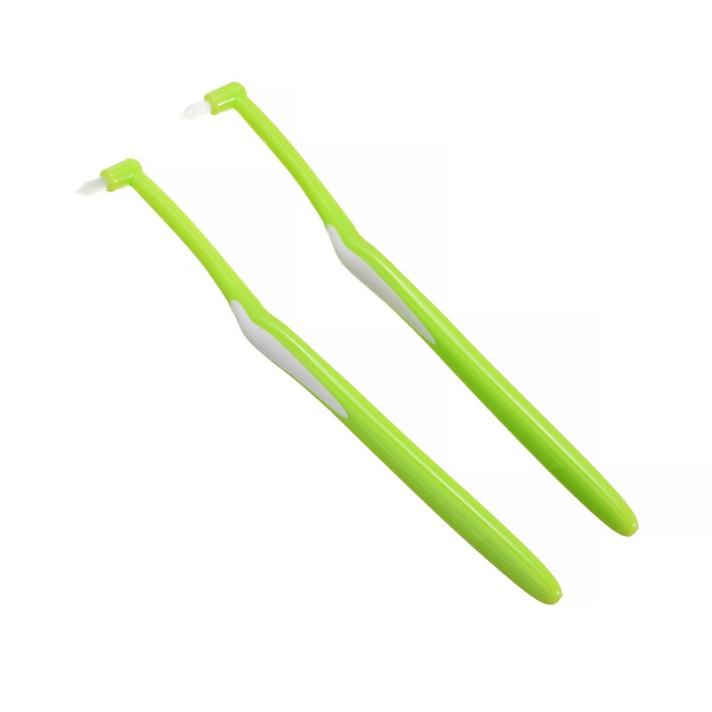 2pcs Dental Floss Teeth Interdental Brush Tufted End Small Head Soft Hair Interspace Toothbrushes Orthodontic Clean Tool