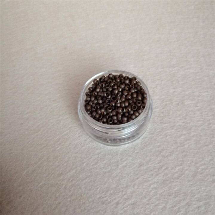 Perles pour extensions capillaires, en cuivre, nano anneaux, 1000 pièces, 2.5mm: color5 Brown