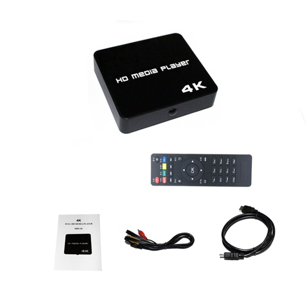 4K HD Media Player 1080P USB Video Multimedia Digital Signage Adverting Player Box Auto Play Mediaplayer EU/US/UK/AU Plug