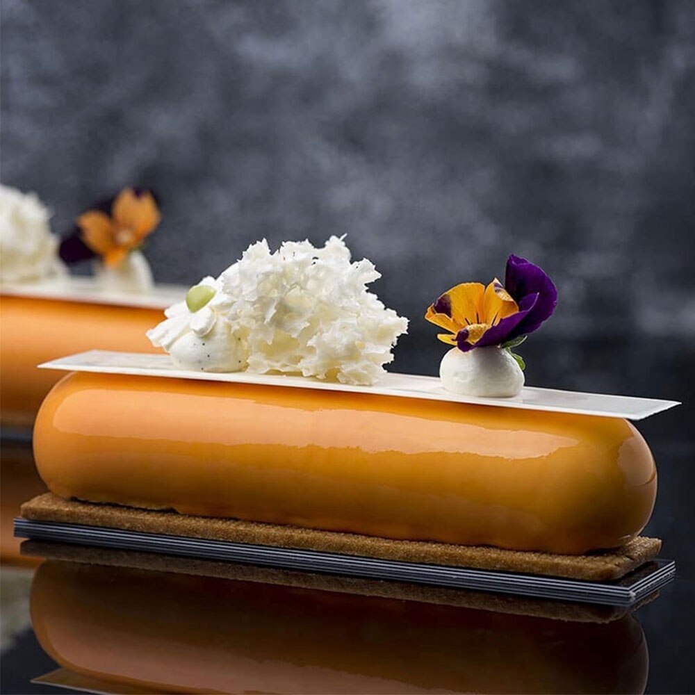 Silikolove 6- hulrum oval lang mousse silikoneform kageforme fransk wienerbrød dessert kage dekoration bagværk