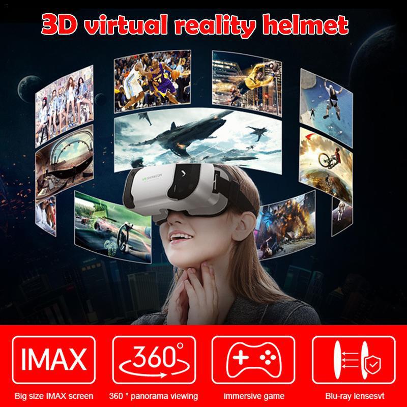 VR SHINECON DOOS 5 Mini VR Bril 3D Bril Virtual Reality Bril VR Headset Voor Google kartonnen Smart Telefoon