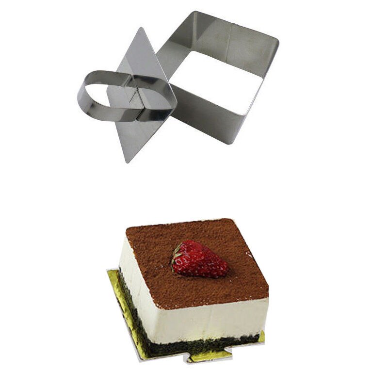 Form sallad kök bakeware gör-det-själv bakverk verktyg rostfritt stål cupcake form sallad dessert form ringar för sallader form: A