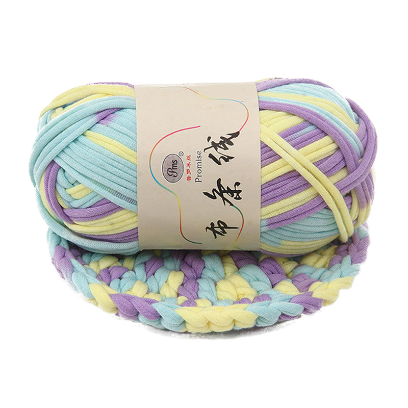Tira de hilo de tela colorida gruesa para tejer a mano, 100g/cm de ancho de 2,8 bola, hilo de ganchillo para DIY, hilo de cesta de alfombra hecho a mano: NO42