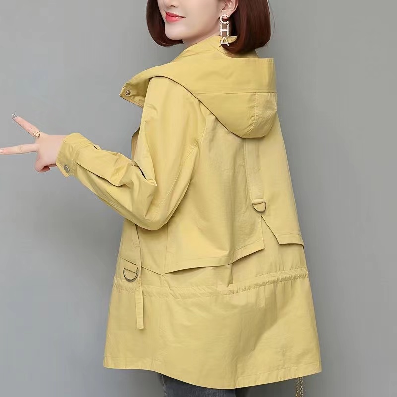 Lente Herfst Jas Vrouwen Lange Mouw Trenchcoat 2023 Vrouwelijke Windjack Casual Losse Rits Bovenkleding Overjas: XL / Sky Blue