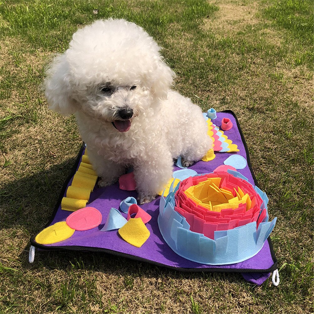 Dog Feeding Mat Training Mat Non-slip Foraging Skills Energy Pressure Release Training Smell Machine Washable Work Blanket