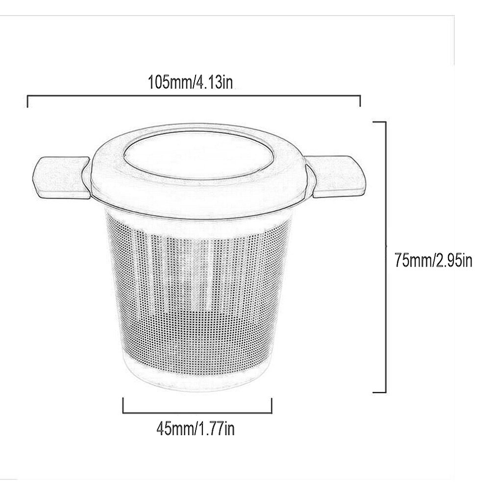 Stainless Steel Reusable Tea Infuser Basket With Dual Handles Fine Mesh Tea Strainer Lid Tea and Coffee Filters