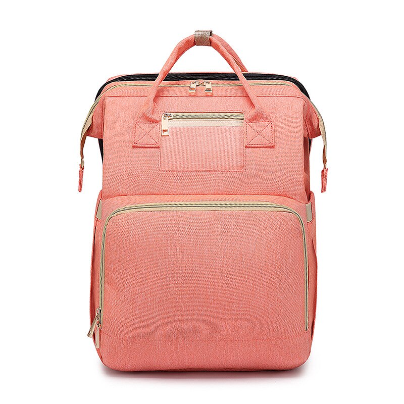 Mode Luiertassen Rugzak Multifunctionele Opvouwbare Baby Bed Wieg Tas Grote Capaciteit Wandelwagen Zak Isolatie Verpleging: Pink 1