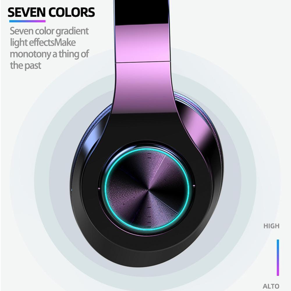 Wireless Headphones Bluetooth Earphone 5.0 Deep Bass Headsets Reduction Stereo For Mobile Noise Gaming J6E2