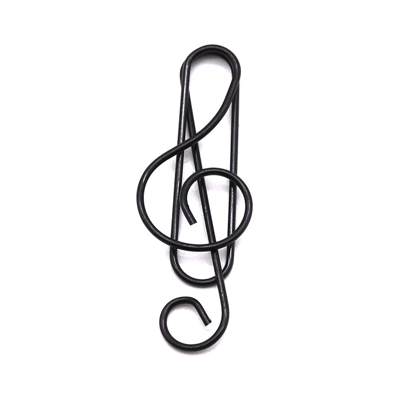 Muzikale High-note paperclip Metaal Creatieve speciaal gevormde boekclip I Love Music Note Clip Paperpins Goud en zwart briefpapier: WIT