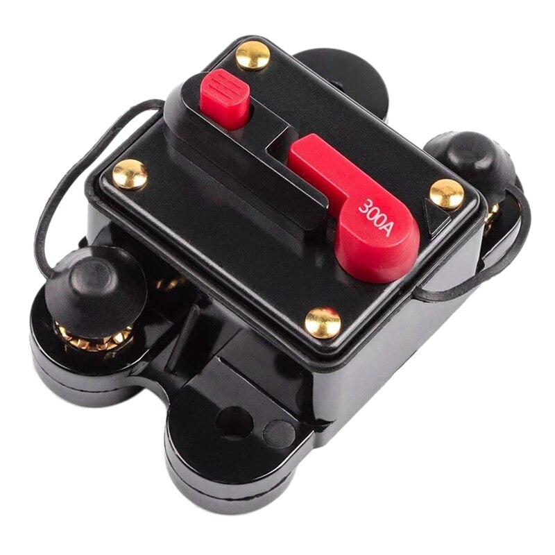 Circuit Breaker with Menual Reset Home Solar System for Car Audio and Amps Protection 12V-24V DC Reset Inverter: Gold