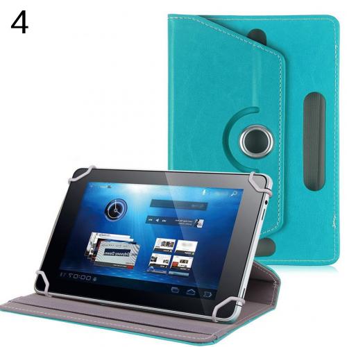 7 "/8"/9 "/10" Kunstleer Tablet PC Case Cover 360 Graden Roterende Stand Universele Houder 7 8 9 10 inch: GRIJS
