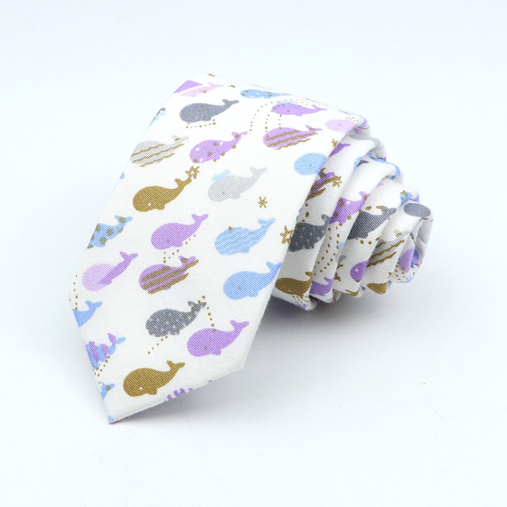 Corbata colorida bonita de dibujos animados para hombres y mujeres, corbata ajustada de algodón con estampado de frutas y animales, corbata estrecha de oso, pato y plátano, divertido: PEACOCK BLUE