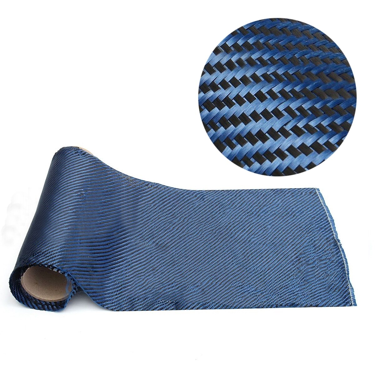 1 Roll 30*100Cm Carbon Fiber Blauw Gemengd Geweven Stof Twill Carbon Fiber Doek Voor Diy Naaien Projecten home Decoratie