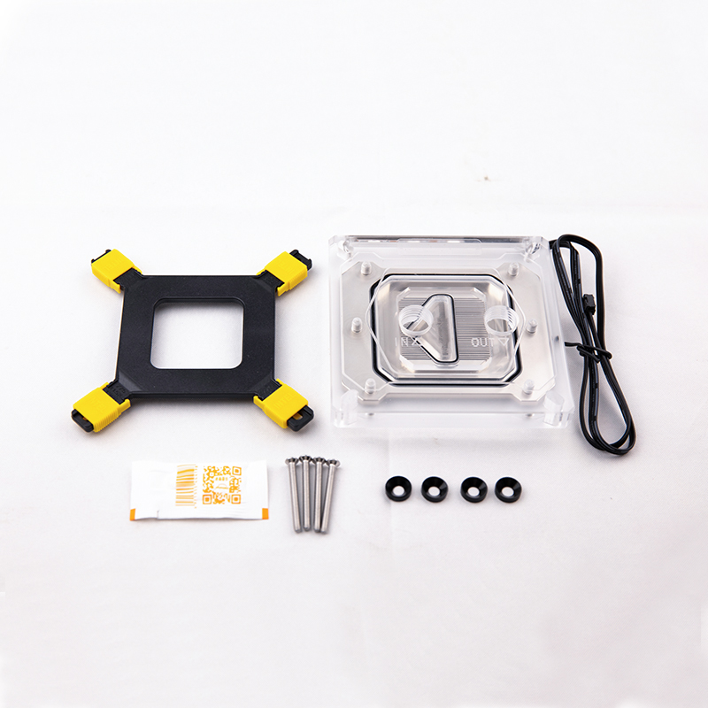 Syscooling CPU Water Cooling Block For AMD Ryzen 3 5 7 9 INTEL LGA1200 1700 ARGB lighting Synchronous motherboard CPU cooler: green