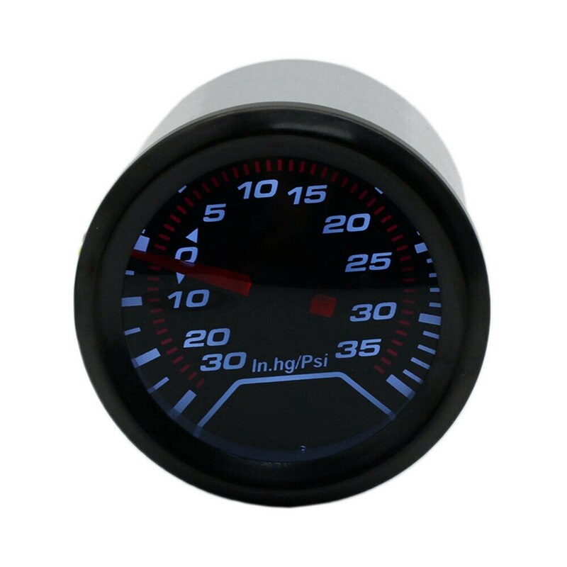 1 Set 52mm 2 Inch LED Turbo Boost Press Pressure Vacuum Gauge Meter & 1 Set 9 Inch Car Fuel Filter D Cell Cups