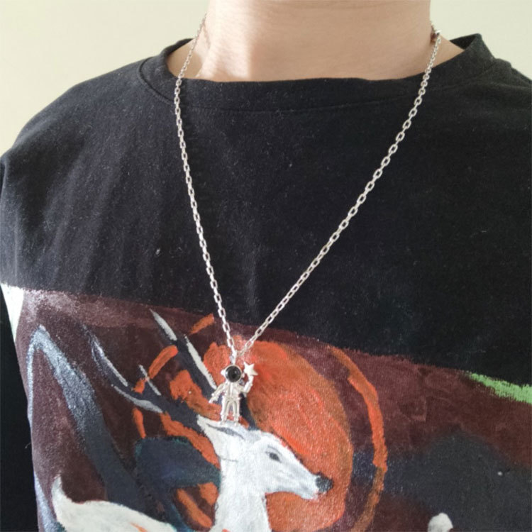 Vendita calda dei gioielli della catena della clavicola della ragazza femminile della collana dell'astronauta spaziale di all-match di modo