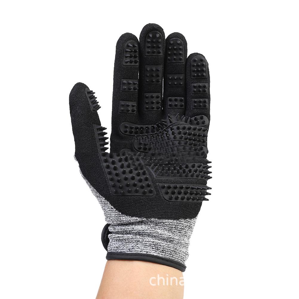 Pet Grooming Handschoen Kat Ontharing Mitts-De Vergieten Borstel Kammen Voor Kat Hond Paard Massage Kammen Dierbenodigdheden kat Accessoies
