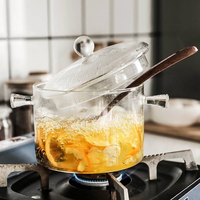 Glasgryta för enstaka matlagning snabbnudlar 1l 1.3l för 1 person salladsskål pastakokare