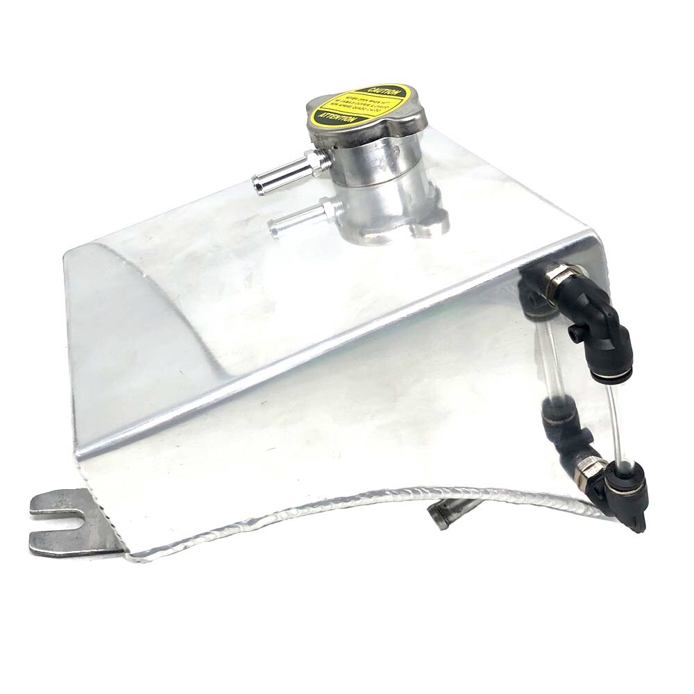 Black Powder Coated / Chrome Polished Aluminum Coolant Overflow Water Triangle Reservoir Expansion Tank for 240sx S13S14: Chrome Polished