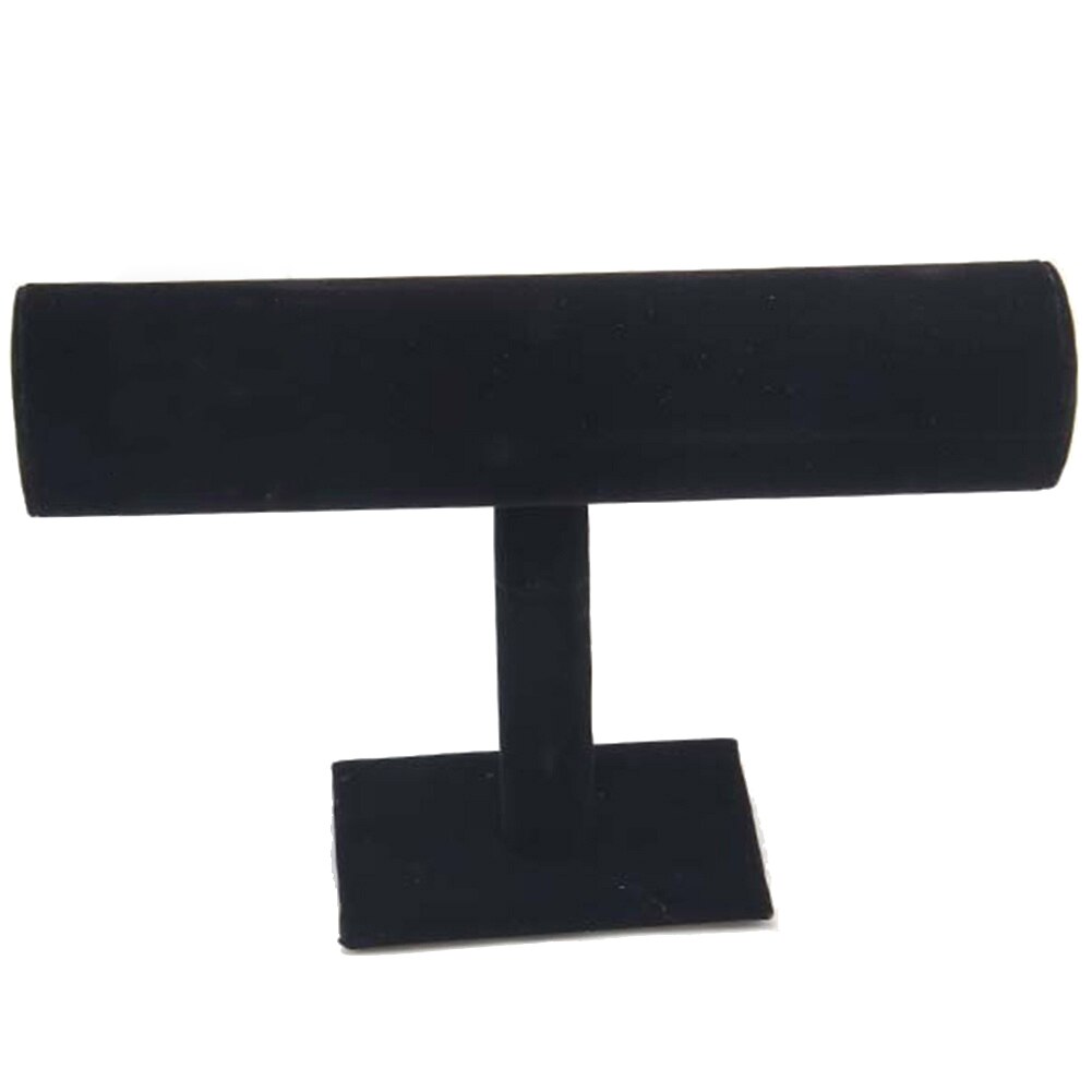 Samt Schmuck Display Rack Schmuck T-Bar Rack Schmuck Organizer Lagerung Für Armband/Armband/Armbanduhr/halskette Display Stand: Black