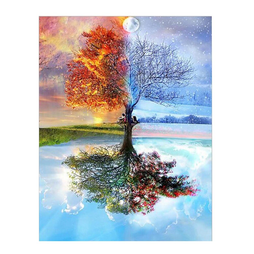 Full Set 100% DIY 5D Diamond Painting Seasons Tree Cross Stitch Diamond Embroidery Patterns Rhinestones Diamond Mosaic