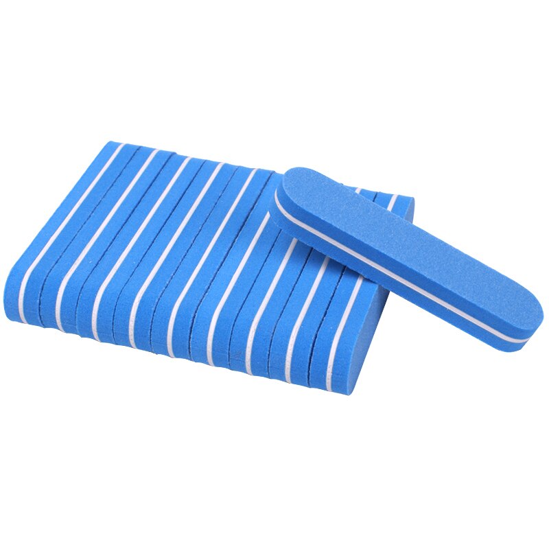 100pcs Mix Color Mini Nail File Buffers Block 100/180 Sponge Nail Art Files Sanding Polishing Grinding Manicure Pedicure Tools: Blue