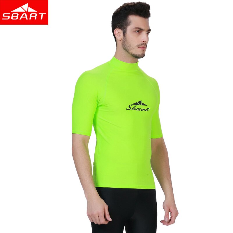 Sbart rashguard til mænd korte ærmer rash guard badedragt skjorte solbeskyttelse mænd surf rashguard svømme t-shirts windsurf toppe