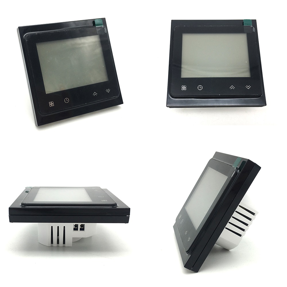 Elektrisk  ac95 ~ 240v golvvärme termostat svart temperaturregulator för golvvärme