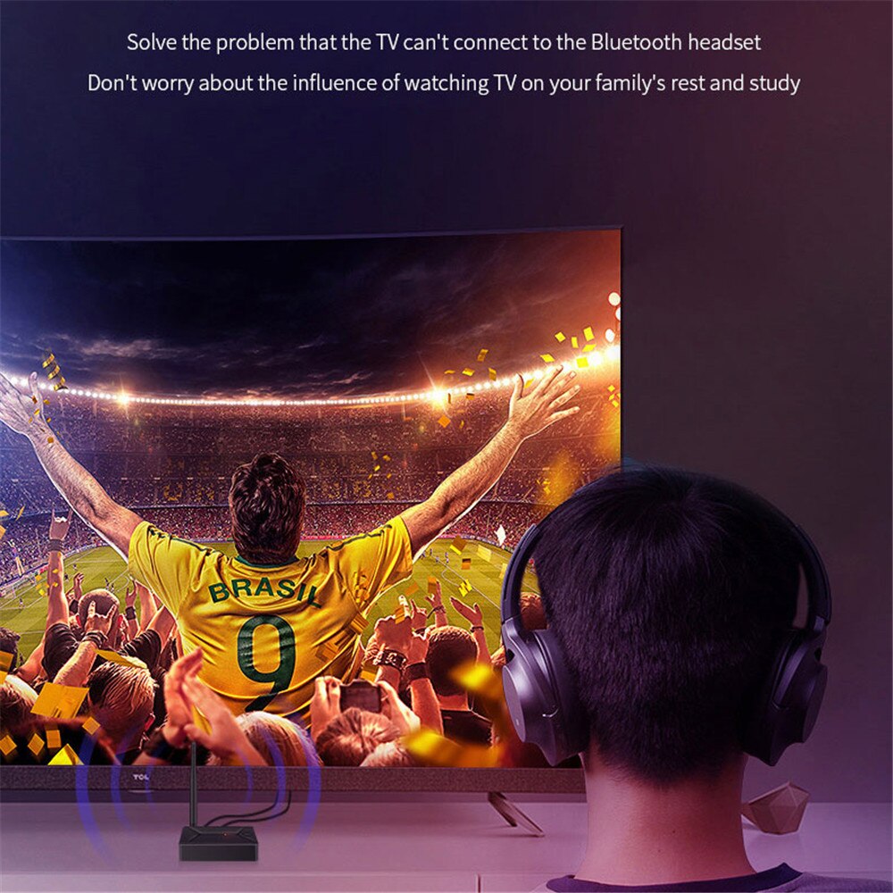 Bluetooth 5.0 Audio Transmitter USB Dongle 3.5mm RCA AUX Coaxial Optical SPDIF Stereo Music Wireless Adapter For TV PC Speaker