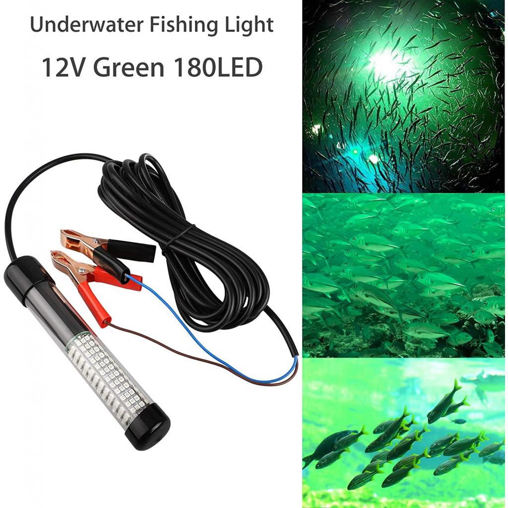 Underwater Fishing Light 12V Super Bright LED Night Fishing Finder Underwater Fishing Attracting Lamp 16.4ft Power Cord