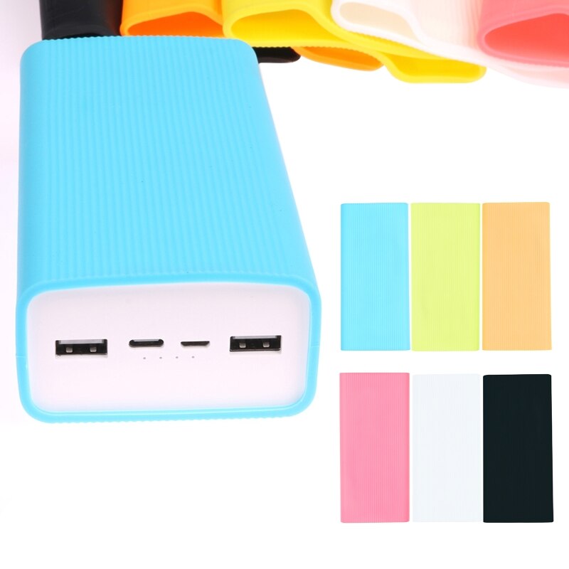 Powerbank caso protetor de silicone capa para xiaomi power bank 30000mah pele escudo manga protetor capa