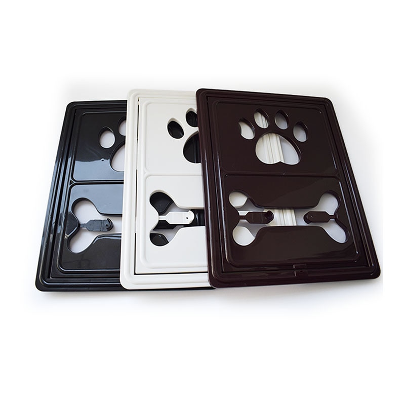 Porta de plástico para gato de estimação, cerca controlável, fechamento, porta de animais, cachorro, gato, tela, aba de segurança, acesso gratuito para casa