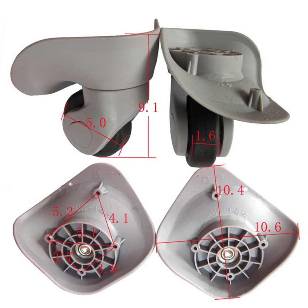 Roues de bagages de rechange pour valises réparation main Spinner roulettes pièces chariot remplacement caoutchouc A08