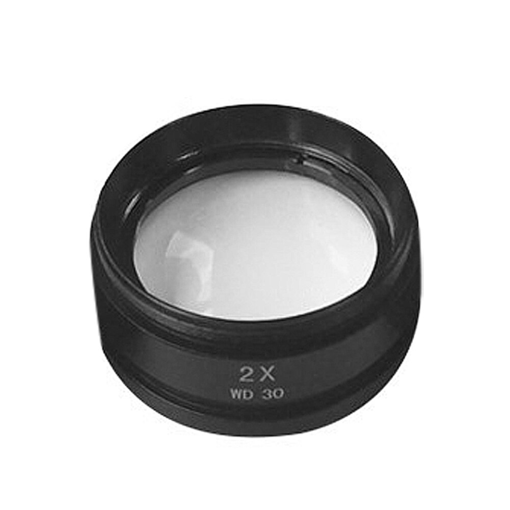 Microscoop Auxiliary Objectief Barlow Lens Verhogen Werkafstand Van Microscoop 0.5X/0.7X/2X/Stofdicht Clear Lens: 2X