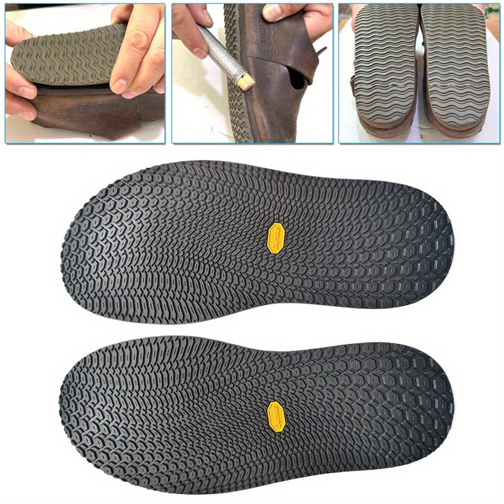 1 Pair Anti-Slip Rubber Shoe Sole Protectors - Full Sneaker Repair Insoles, DIY Foot Pad Stickers For Enhanced Grip And Durabili
