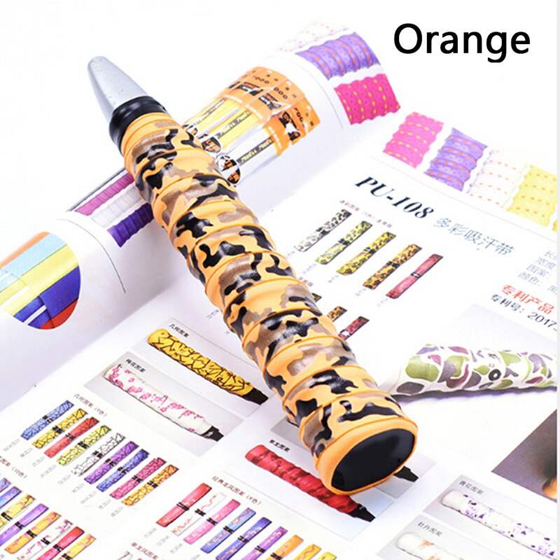 Breathable Anti-slip Badminton Racket Overgrips Tape Sport Over Tennis Grip Sweat Band Grips Sweatband: orange