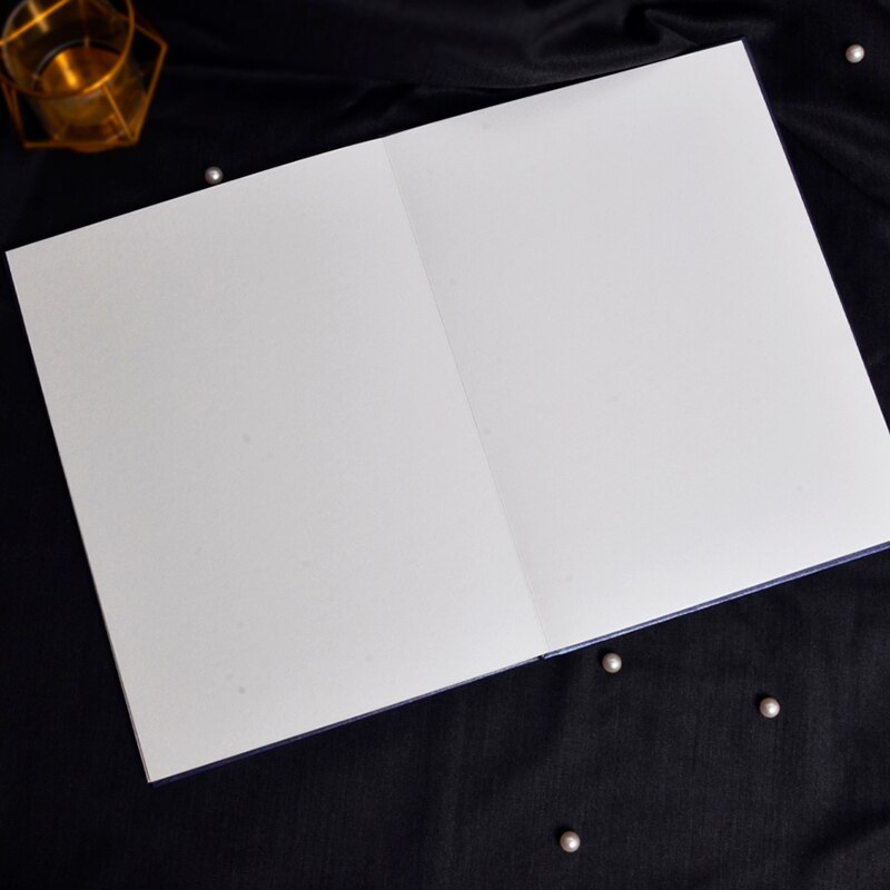 Wedding Guest Book Baby Bridal Shower Greeting Invitation Signature Sign in Name Business Book Blue Cover With Gold Stars: type 2