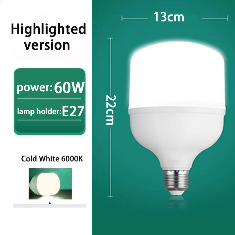 Bombillas LED grandes E27 20W 30W 40W 50W luces de boca de tornillo lámpara de ahorro de energía Interior sala de estar dormitorio iluminación de oficina