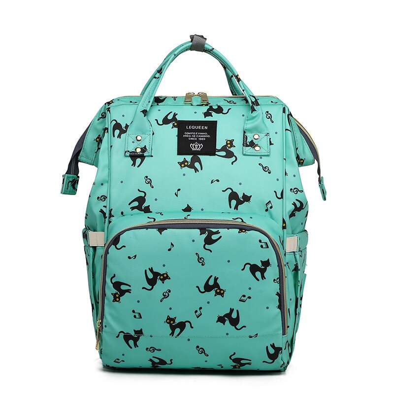 Lequeen Colorful Diaper Bag Waterproof Nappy Bag Large Capacity Maternity Bag Travel Backpack Nursing Bag: H