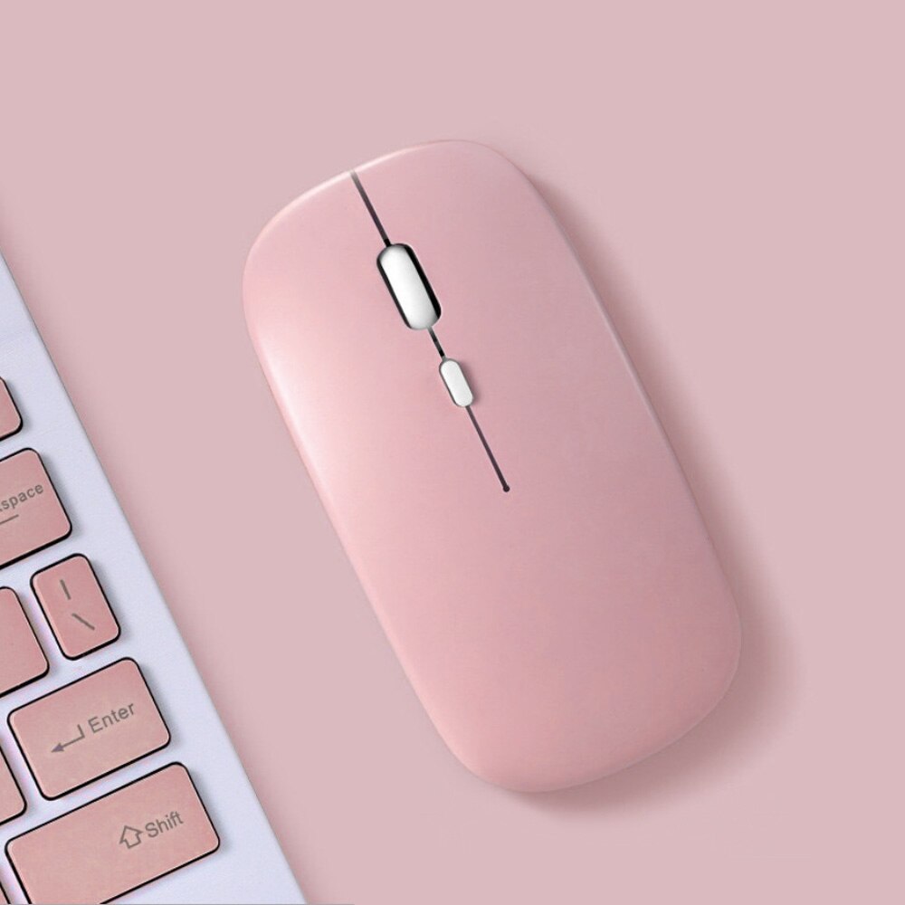 GUUGEI Wireless Bluetooth Mouse Mute Mouse For Laptop Computer PC Mini Ultra-Thin Single-Mode Battery Silent Gaming Mouse Mice: Pink Bluetooth Mouse