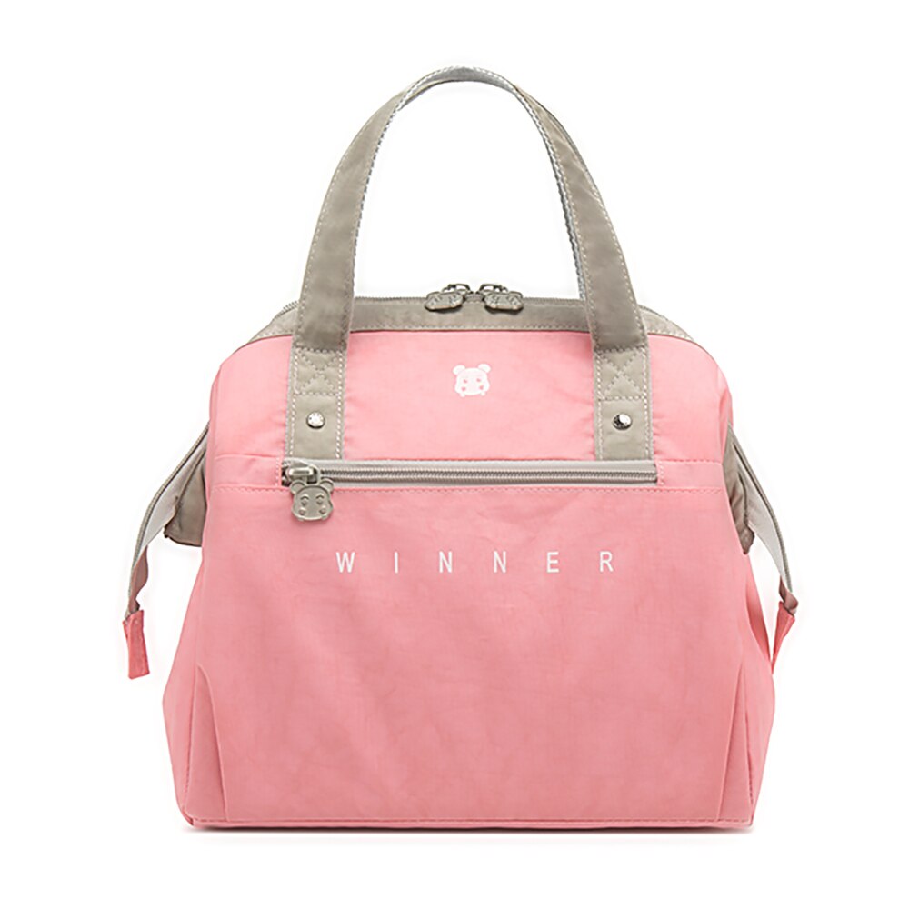 Winner Thermal Insulated Lunch Box Tote Cooler Bag Bento Pouch Lunch Container School Food Storage Bags: S-Pink