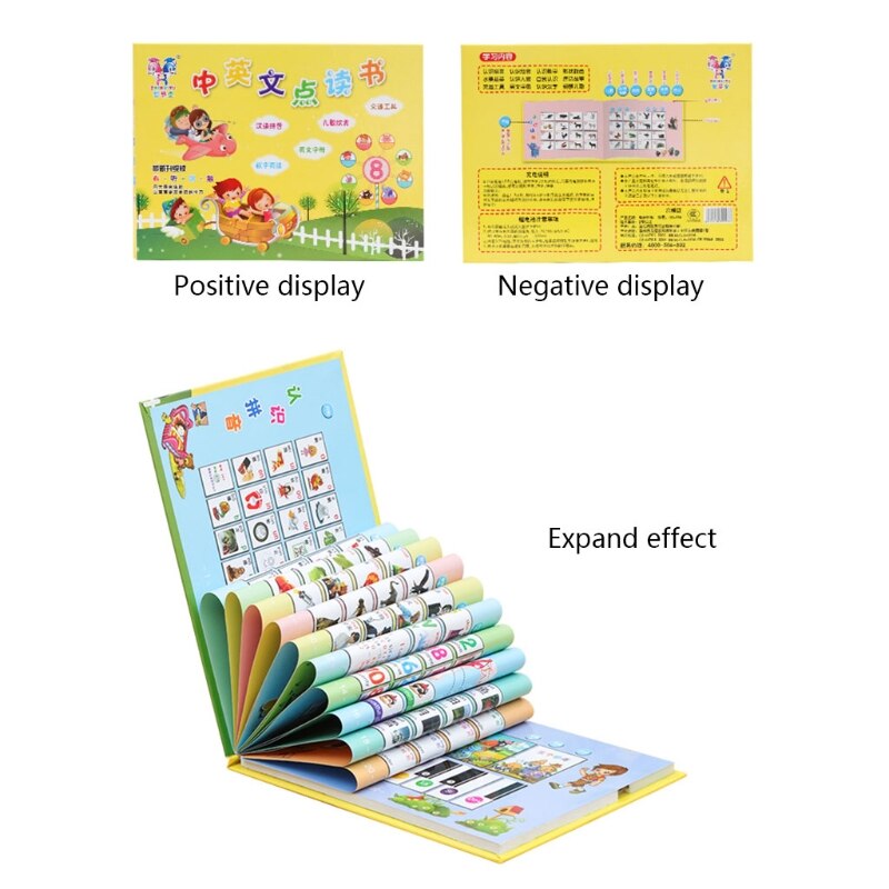Children Kid English Chinese Learning Machine Point Reading Picture Bilingual Book Early Education Intelligence Puzzle Storybook