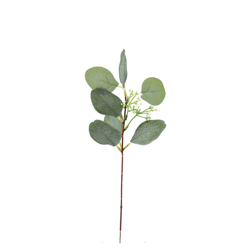Artificial Flower Eucalyptus Leaves Stems Eucalipto Branches Artificial Plants for Floral Bouquets Wedding Green Decor: H